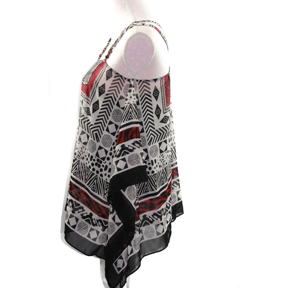 ****Bundle 4/$25****Shear Tribal Print Bandana Top